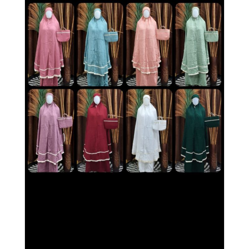 (GROSIR)MUKENA DEWASA/MUKENA JUMBO/MUKENA  KATUN RAYON