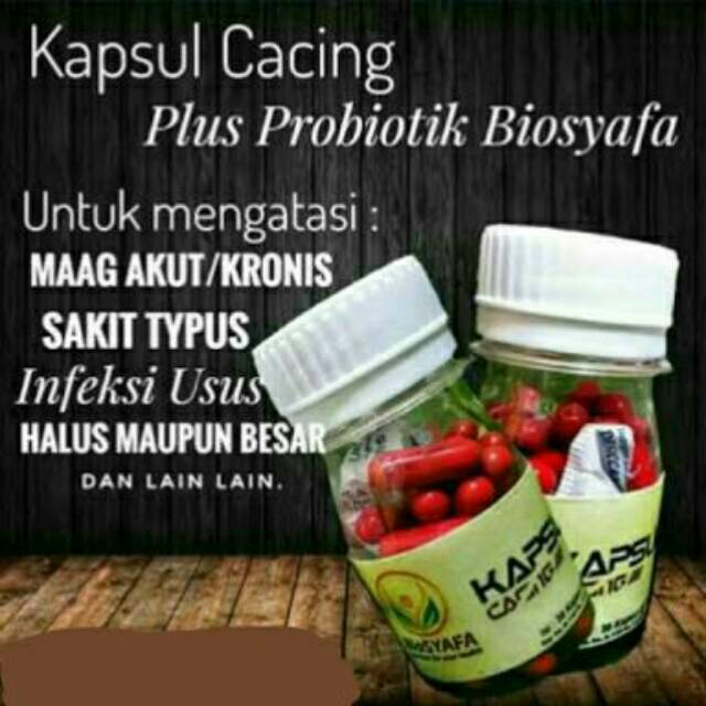 Kapsul Cacing Biosyafa Probiotik Siklus