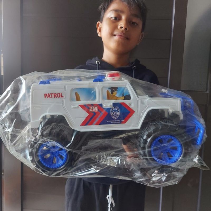 Mainan Jeep Patroli Polisi Besar - Mobil Mobilan Police Car Jumbo Anak Laki Cowok