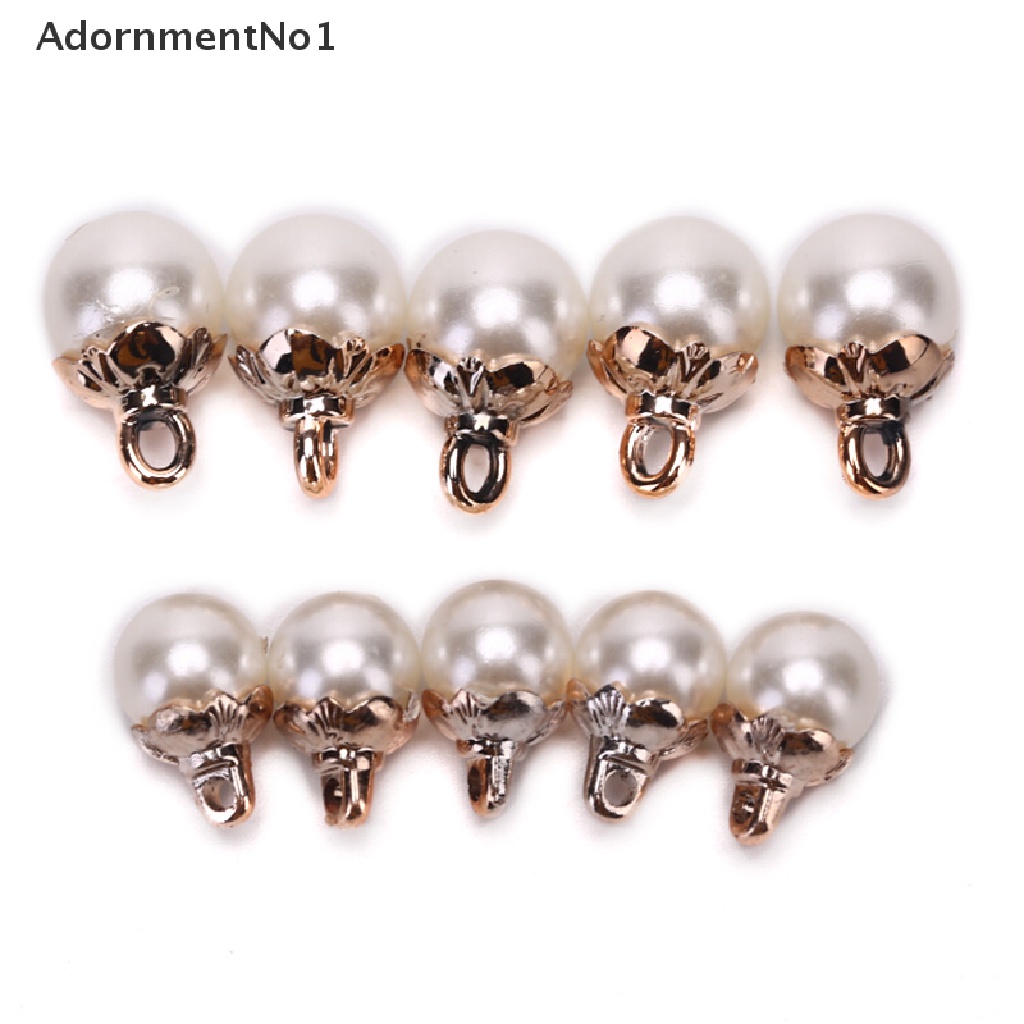 (AdornmentNo1) 50pcs Liontin Mutiara Imitasi Untuk Membuat Perhiasan Anting / Gelang DIY