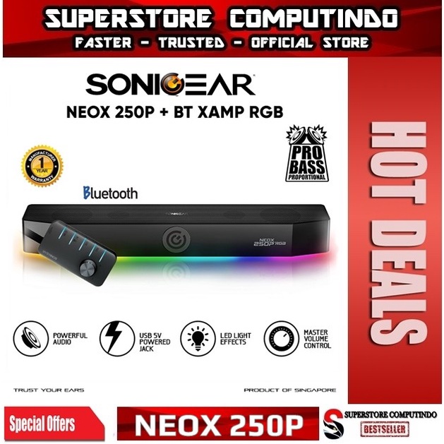 Speaker Bluetooth SonicGear Neox 250P RGB Lightning Effect SoundBar