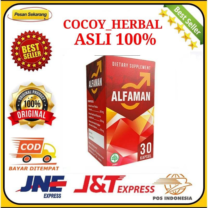 ALFAMAN ASLI UNTUK STAMINA PRIA 1 BOTOL ISI 30 KAPSUL