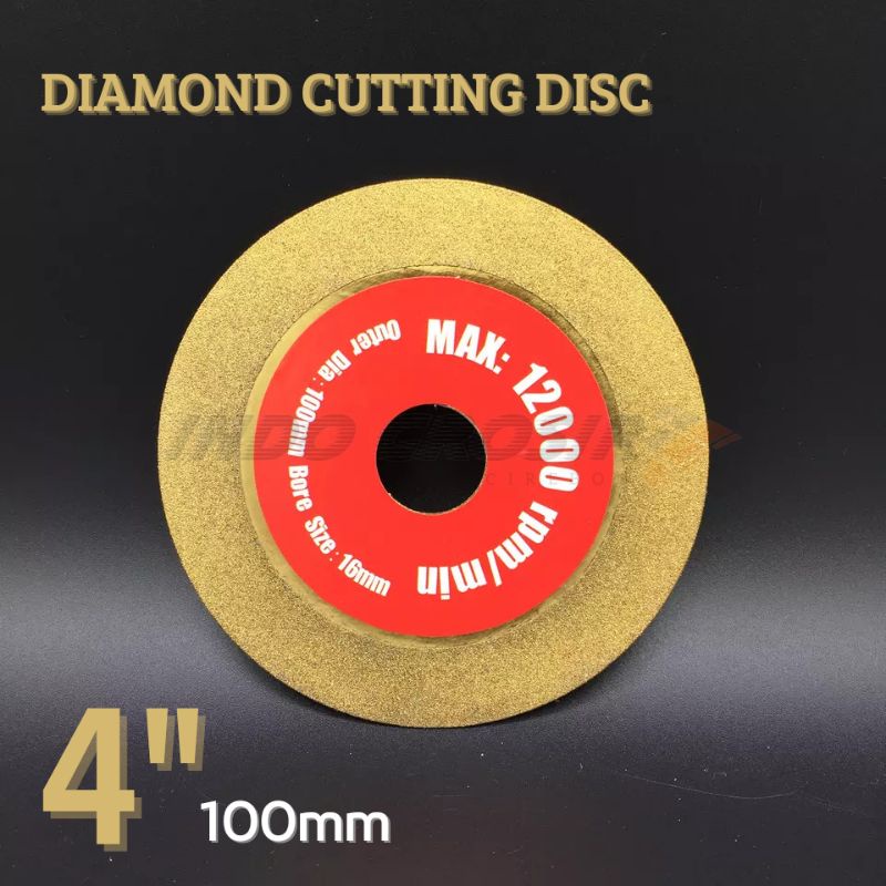 Cutting Disc Diamond Wheel 4&quot; Mata Pisau Potong Kaca Batu Akik Keramik Marmer 4 Inch Mata Pisau Gerinda