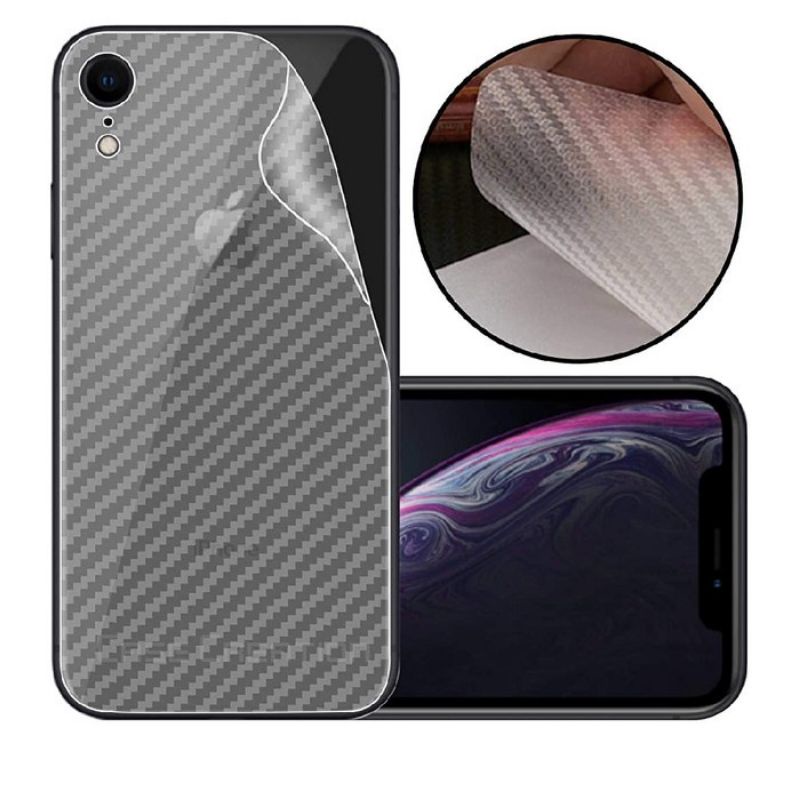 iPhone X Xs XR Xs Max Anti Gores Skin Karbon Transparan Plastik Screen Guard Protector Anti Jamur Carbon