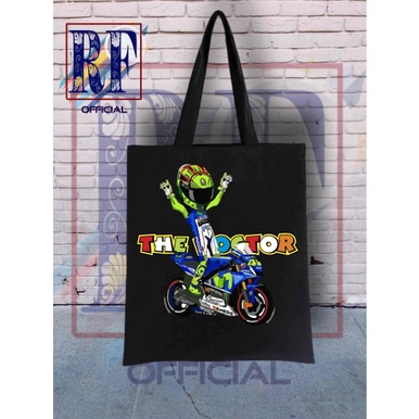 Totebag VR 46 ROSSI MOTO GP katun tote bag sling bags waistbag / tas ransel selempang hitam tas slem