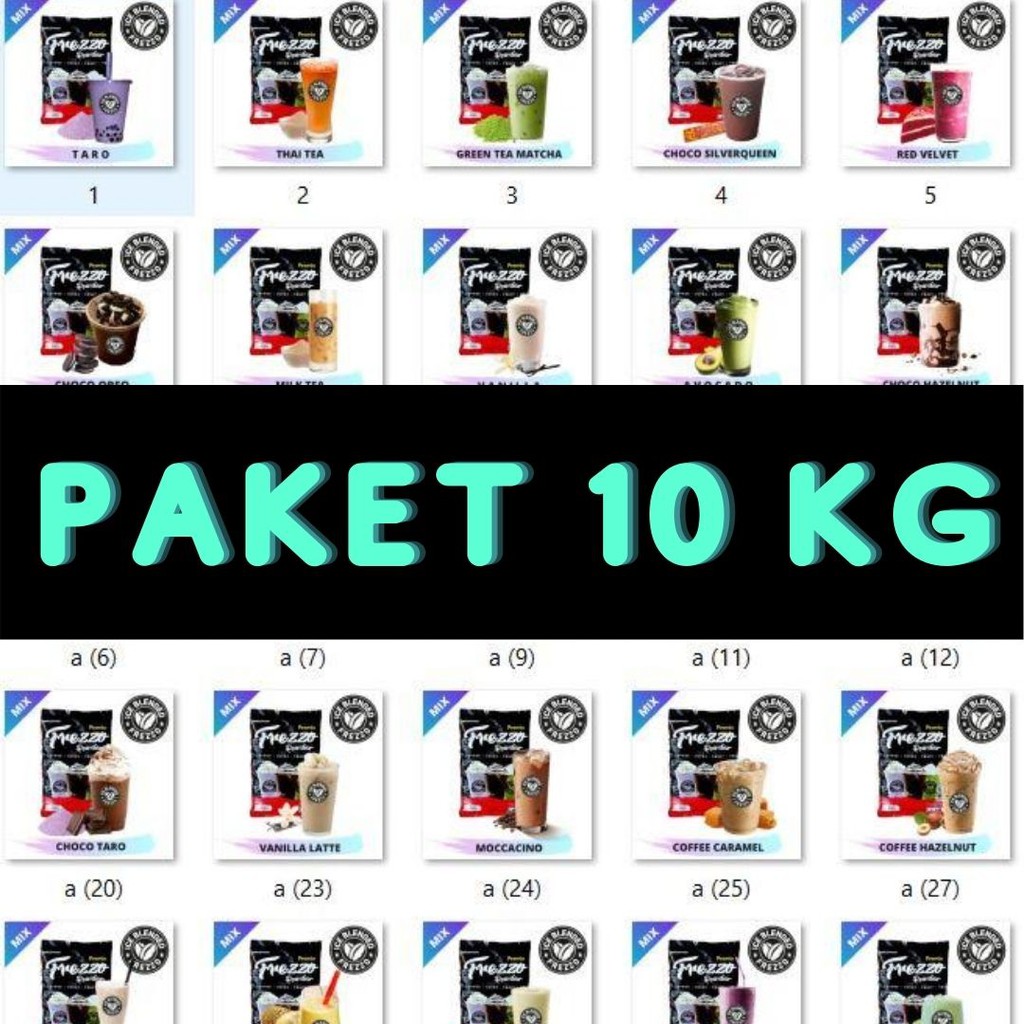 

FREZZO MIX - PAKET GROSIR 10Kg, Bubuk minuman 80-an Rasa - Bubuk Minuman Aneka Rasa