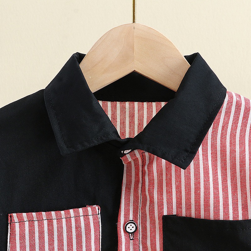  kemeja anak laki laki import motif garis 2 warna fashion korea import atasan lengan panjang grosir kemeja anak cowok impor kemeja anak cowok import-4