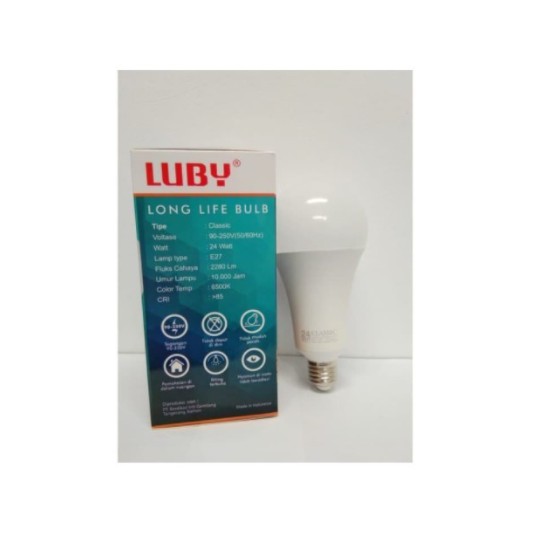 Luby Classic 24W Lampu Bohlam LED 24 Watt Bulb PUTIH