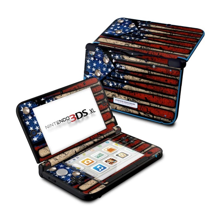 Garskin skin Premium Nintendo 3ds XL  / reguler  - usa flag bisa custom