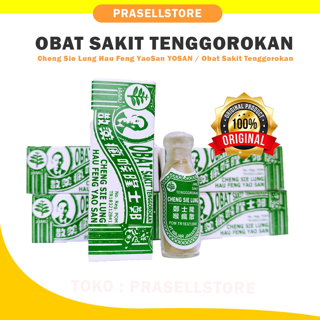 Cheng Sie Lung Hau Feng YaoSan YOSAN / Obat Sakit Tenggorokan / Bisa Cod