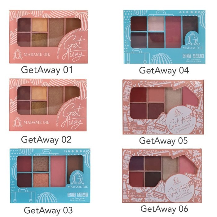 MADAME GIE BLUSHING GETAWAY MAKE UP KIT PALLETE