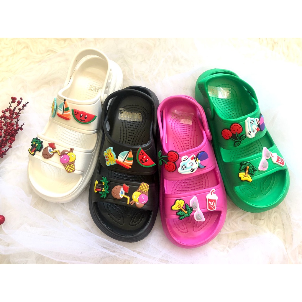 Sandal Jelly Wanita Perempuan Import Fuji Mainan Ban 2 Dewasa Eva Anti Slip