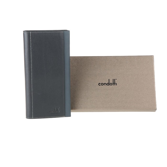 Condotti Genuine Leather Long Wallet - Green