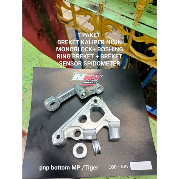 breket kaliper Nissin PNP MP/Tiger monoblok ukuran 320-340 set breket sensor set ring breket asli ba
