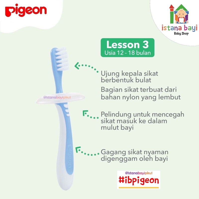 PIGEON Training Toothbrush Set / Paket HEMAT Sikat Gigi Bayi