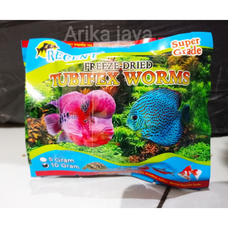 Super Grade cacing kering 10gr pakan ikan discus louhan cupang guppy molly platy grosir