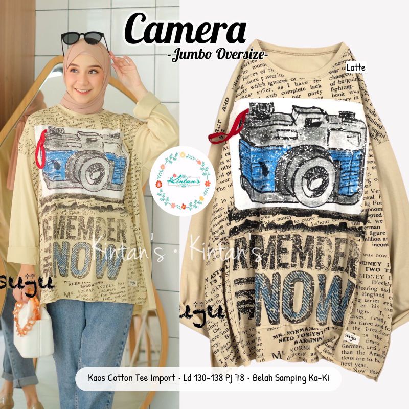 CAMERA JUMBO OVERSIZE BY KINTANS (BLOUSE WANITA) Blouse muslimah katun halus rekomended