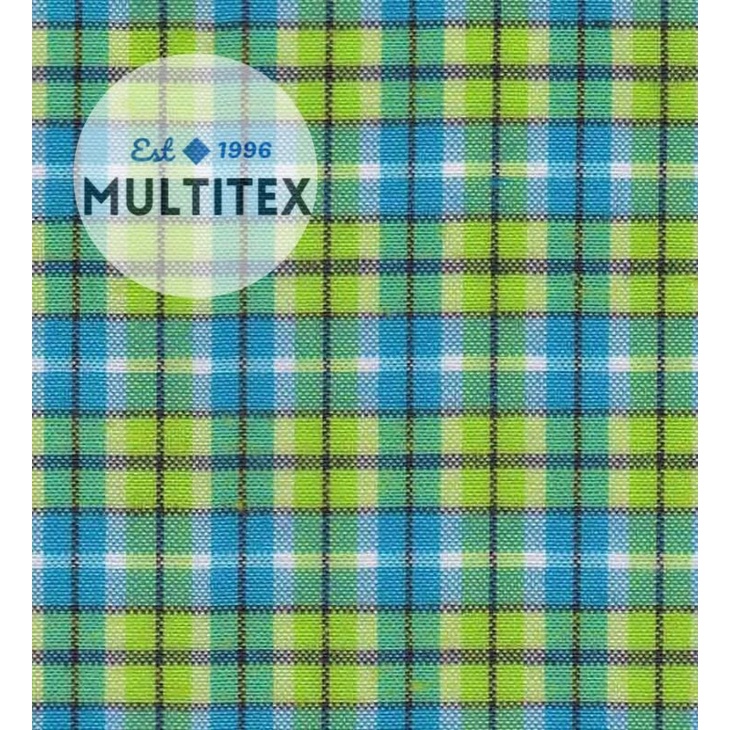 [GULUNGAN] bahan kain kotak tc katun cotton hijau biru seragam halus lembut adem kemeja rok rompi se