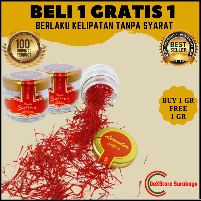 

PROMO 1 GRAM SAFFRON SAFRON SUPER NEGIN IRAN BELI 1 GRATIS 1 GRADE 1 KUALIAS TERBAIK SHAFRON SAPRON