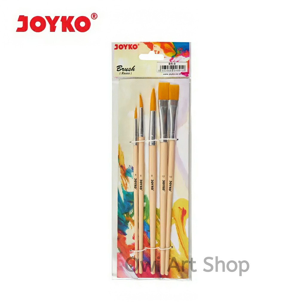 

Kuas Lukis Joyko BR-8 set 5pcs - Joyko Paint Brush BR-8