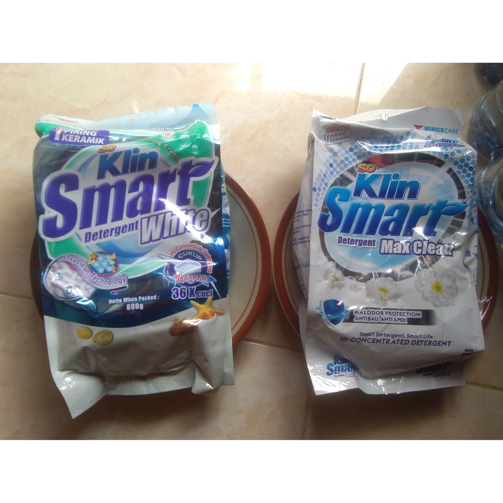 800g  Soklin Smart Detergent Max Clean "HADIAH PIRING KERAMIK"