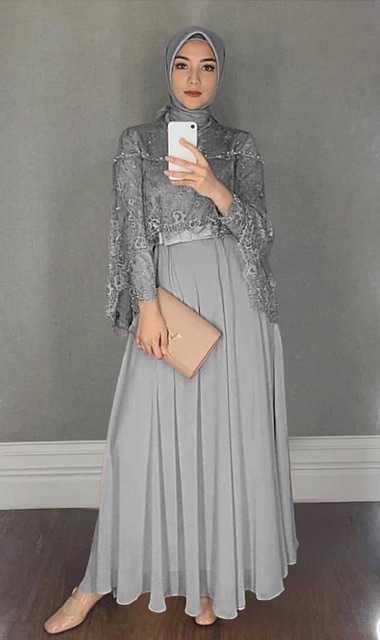 JCZ- maxi chikita / Gamis wanita Lebaran terbaru / Maxi brukat Cape wanita kekinian