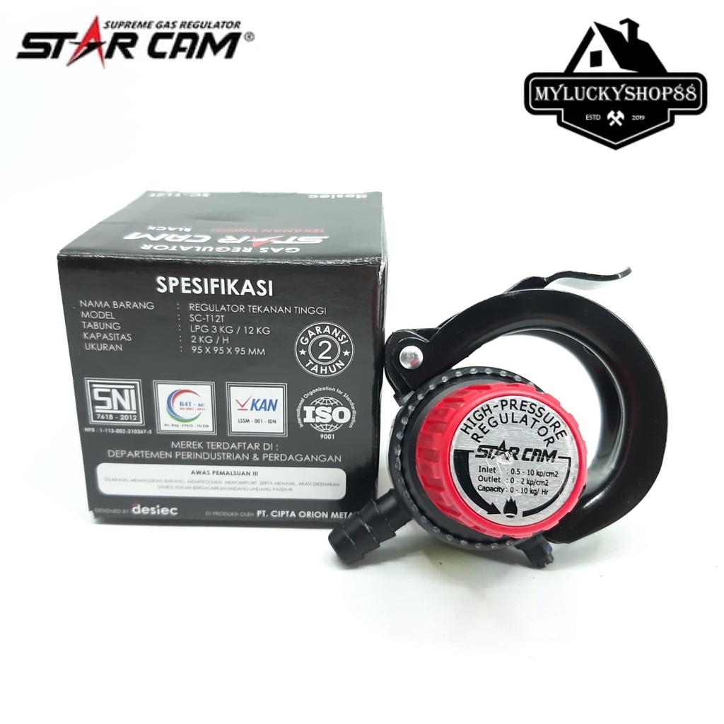 Regulator Gas Star Cam SC-202TT Tekanan Tinggi Starcam SC202TT SC-T12T SCT12T SC-T-12-T 12T