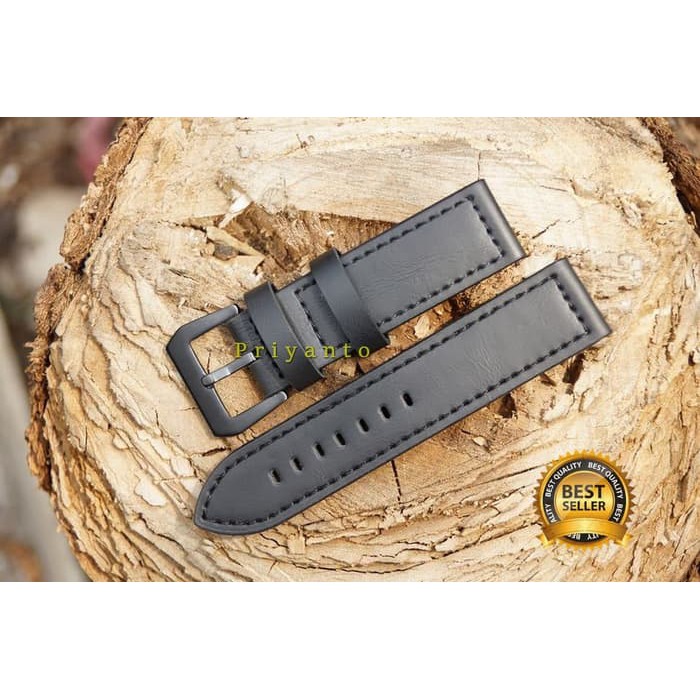 Strap tali jam tangan expedition 20 22 24 mm hitam kulit watch