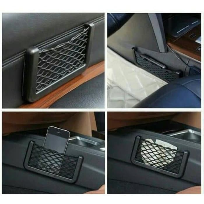 CAR ORGANIZER HOLDER JARING NET POCKET KANTONG JARING MOBIL KANTONG JARING MOBIL / CAR STORAGE NET ORGANIZER - BESAR 19 X 8 CM