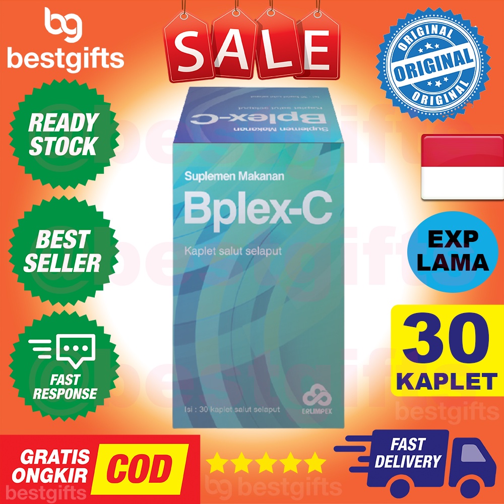 ERLIMPEX BPLEX-C BPLEX B PLEX VITAMIN B COMPLEX KOMPLEKS VIT C 500 MG 500MG AKTIFITAS BERAT IMUN 30 