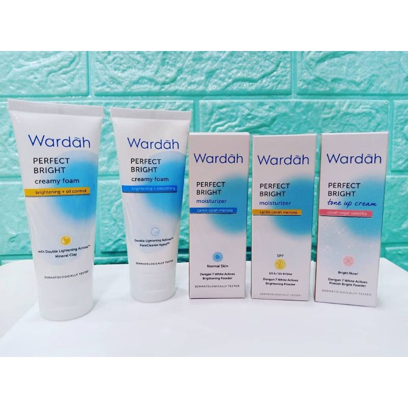 WARDAH PERFECT BRIGHT | CREAMY FOAM | MOISTURIZER | TONE UP CREAM