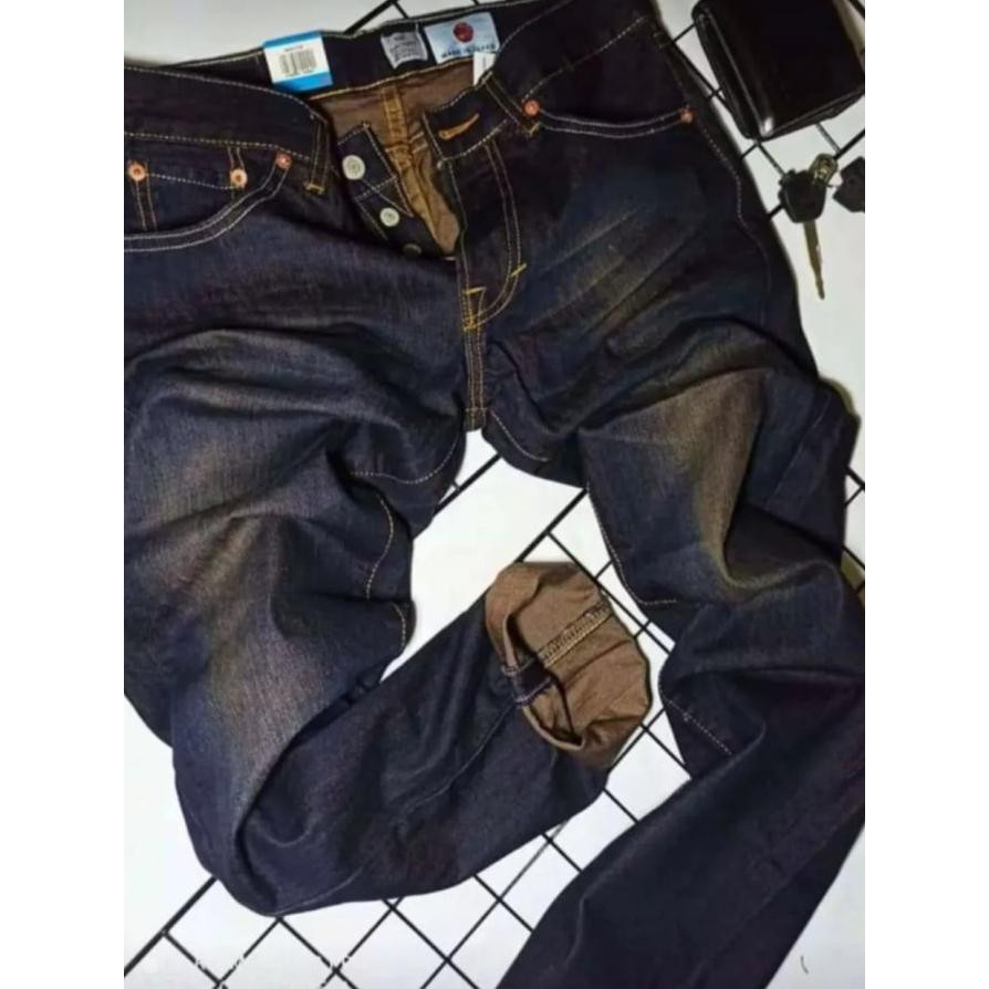 Celana Jeans Levis 501 Original Denim / Celana Panjang Pria Hitam Blue - Hitam, 28 Pastimurcebos
