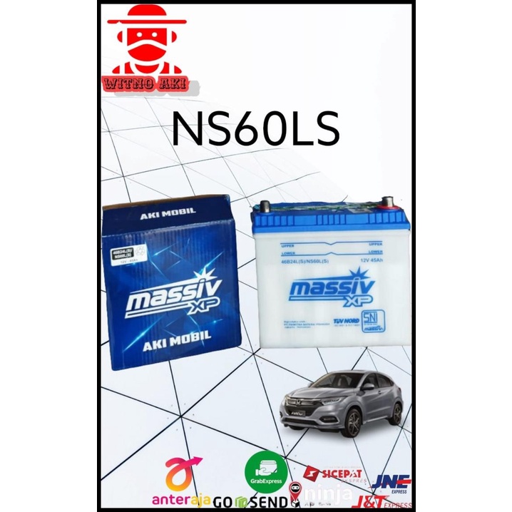Aki Mobil Honda Hrv, Crv,Accord Ns60Ls Massiv Xp Accu Basah