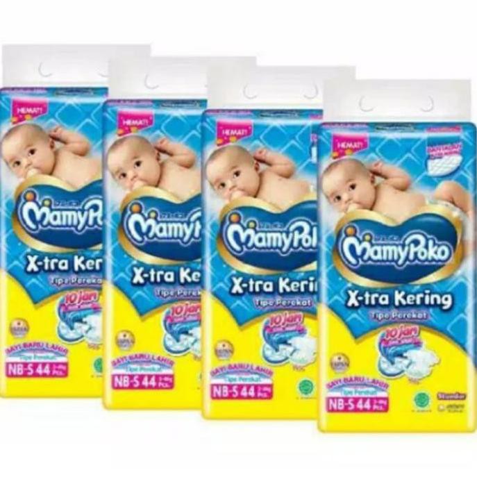 csz-03 Mamypoko Extra Kering NBS 44 Perekat Pampers Mamy Poko Standard Xtra Kering NewBorn NBS44 pcs