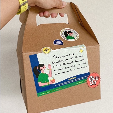 

Gabble Box / Goodie Bag Besar Dengan Sticker