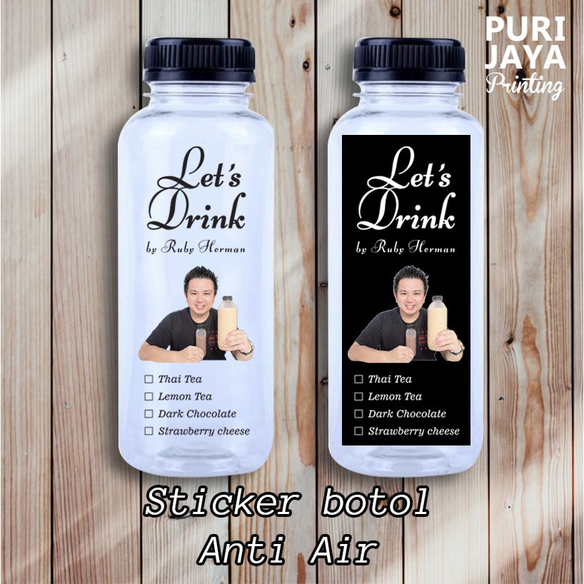 

MIN 100 PCS STIKER BOTOL ANTI AIR FULL COLOUR