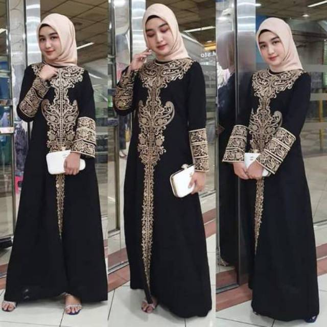  ABAYA TURKI  ABAYA  ARAB ABAYA  HITAM ABAYA  BORDIR 