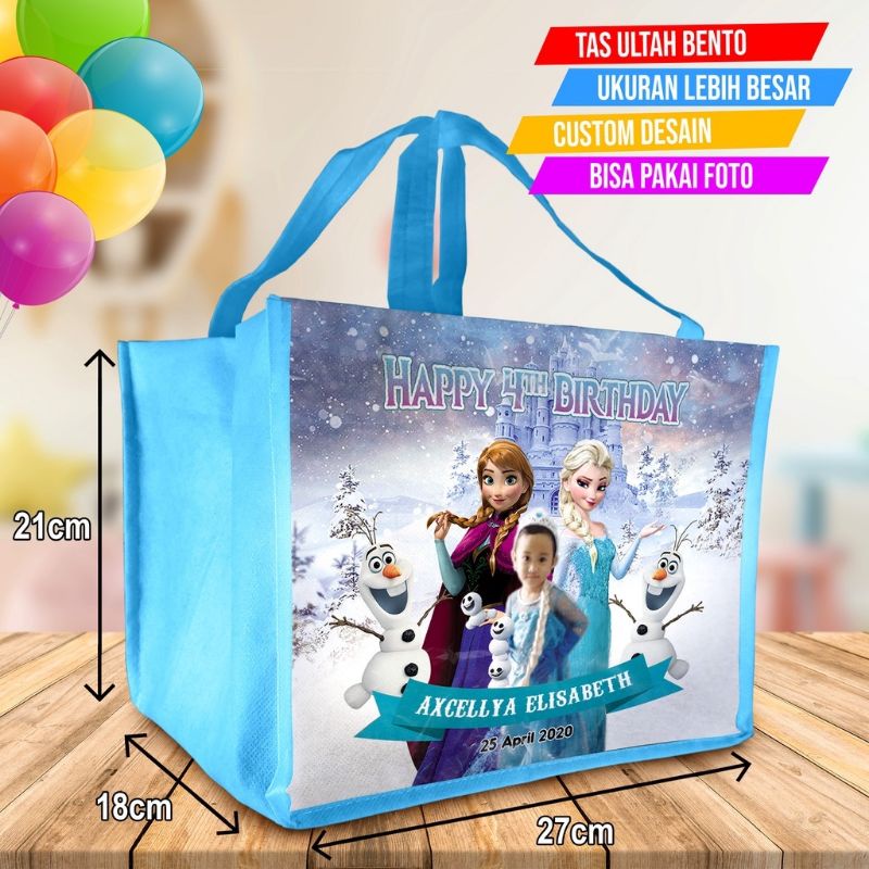 

Tas Souvenir Ultah Kotak Frozen Ukuran Box Bento