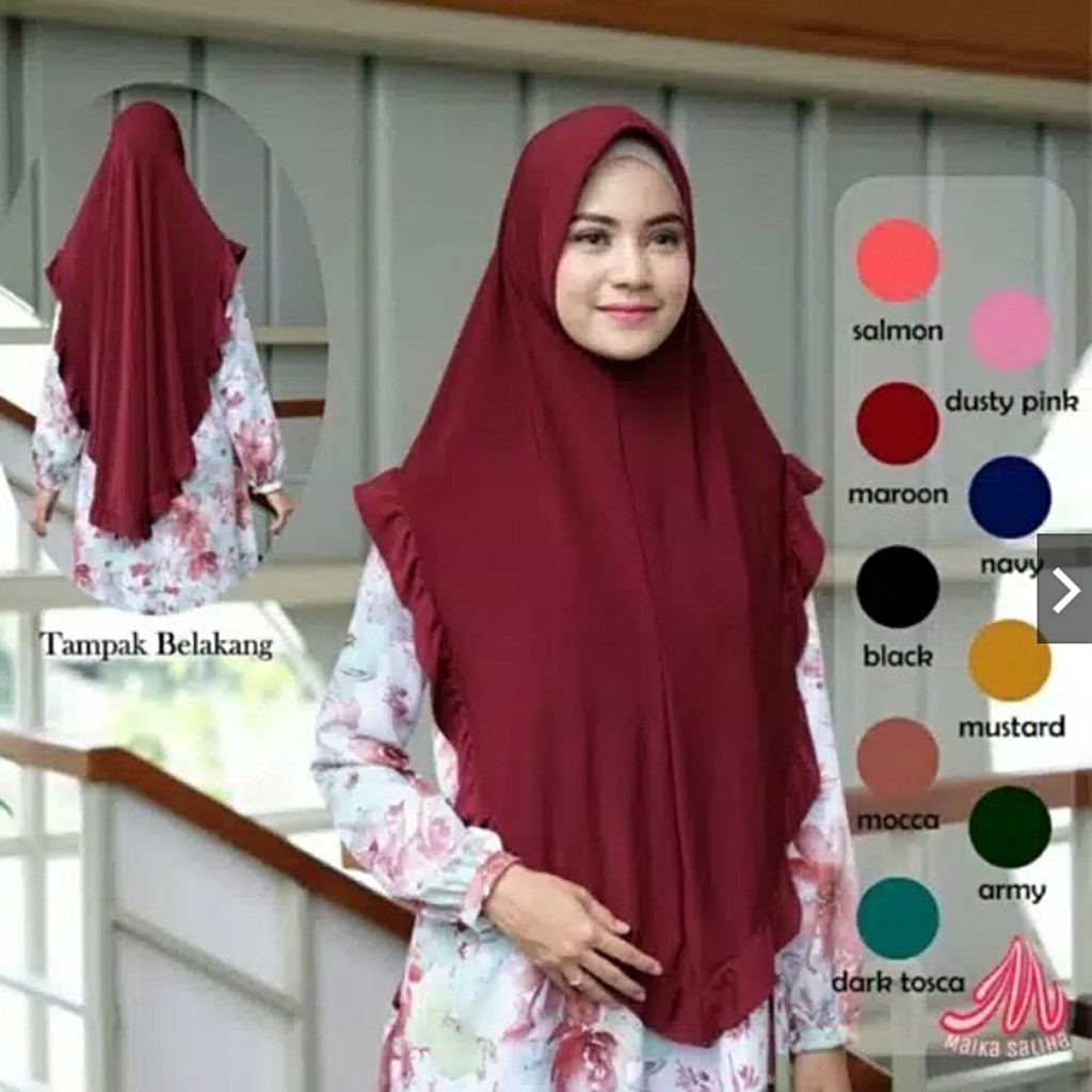 Jilbab Instan Melova Bahan Jersey - Kerudung Jersey Syari Pet Antem - Hijab Rempel Pinguin - Khimar 