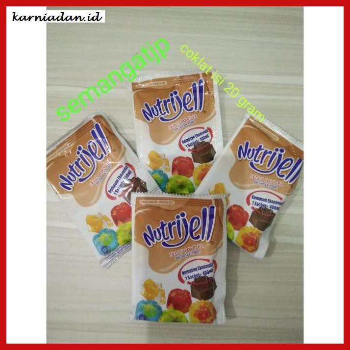

RAGA-RAGA- AGAR" JELLY POWDER NUTRIJELL EKONOMIS RASA COKLAT CHOCOLATE 20 GR -GNIDUP-NAHAB.