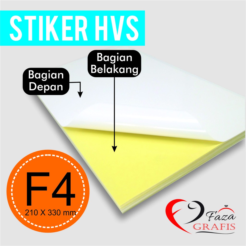 

Isi 10 lembar Sticker HVS F4/A4