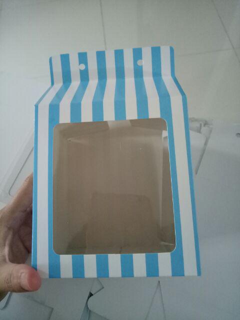 Box Mug Garis 11x10x12/milky Mug/box Handuk/box Serbaguna