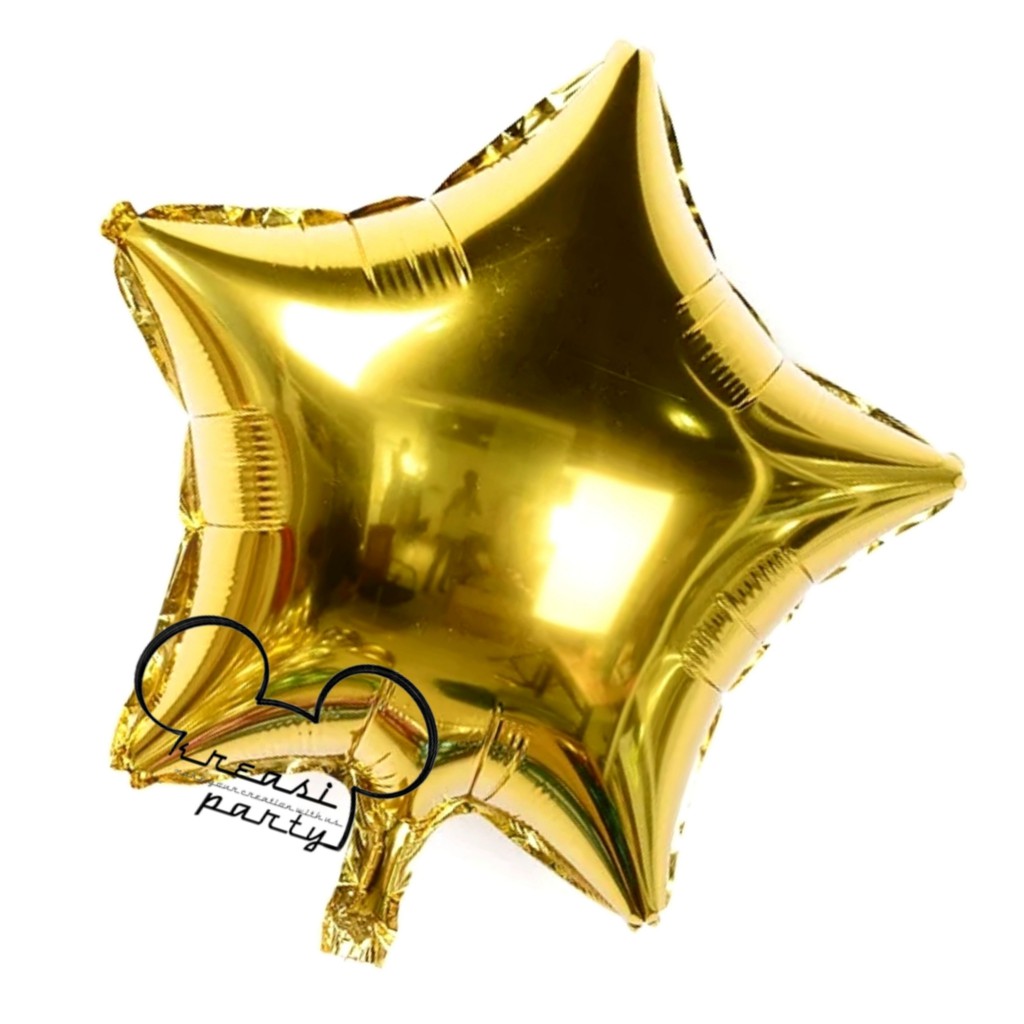 Balon Foil Bintang Gold / Balon Foil Star / Balon Bintang