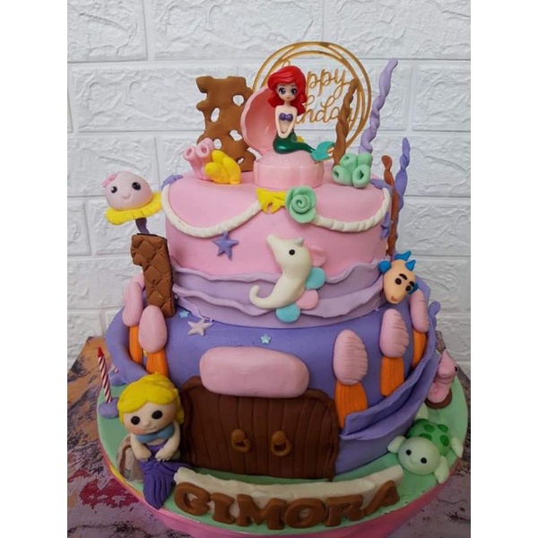 

CUSTOM CAKE 2-TIER (KUE ULTAH 2 TINGKAT TEMA BEBAS; SESUAI REQUEST)