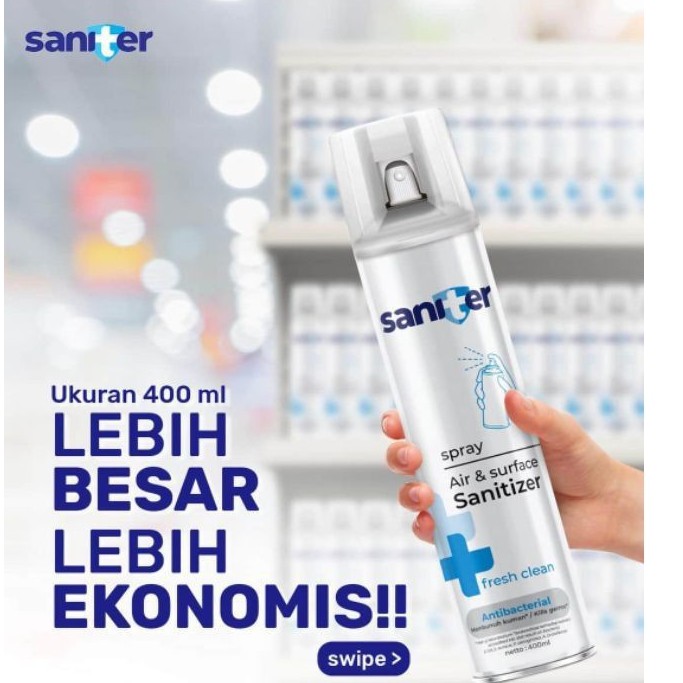 SANITIZER SANITER/SANITIZER SPRAY DESINFEKTAN ANTI VIRUS AEROSOL 400ML / 800-100566