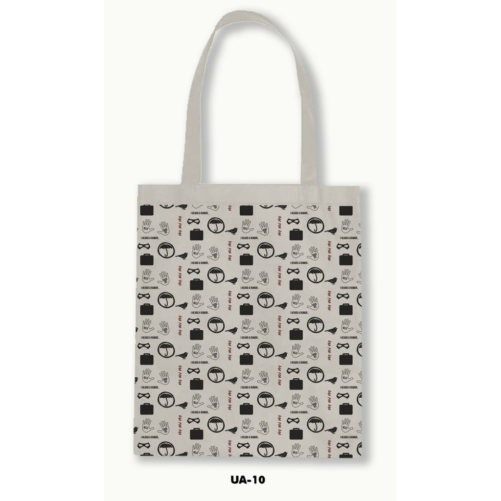 TOTE BAG BLACU MOTIF - UMBRELLA ACADEMY .01