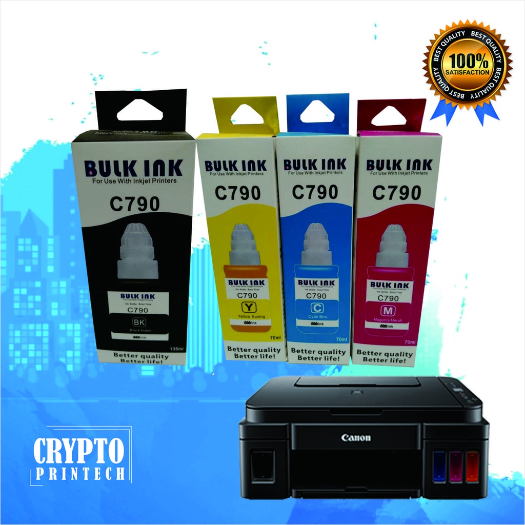 Tinta bulk ink Canon GI790 GI790 C790 Printer Canon G1000 G1010 G2000 G2010 G3000 G3010 G4000 - 135ml