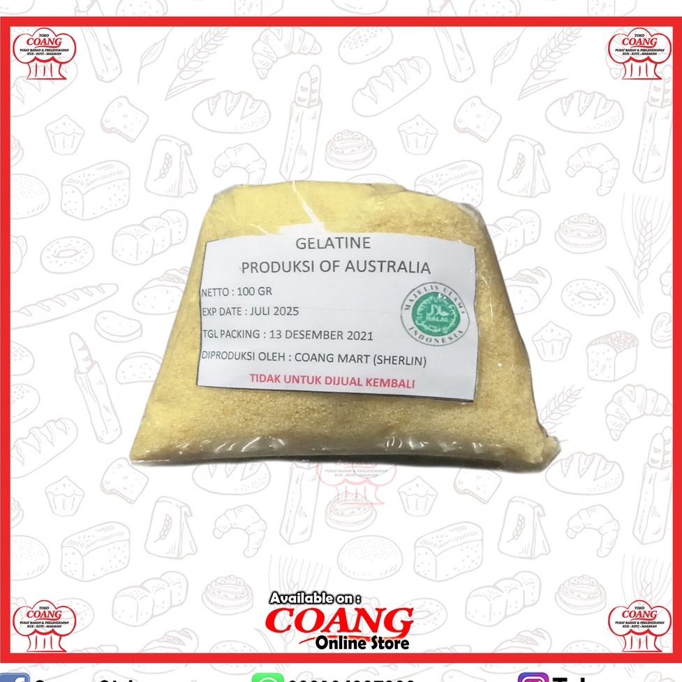 

GELATIN POWDER 100 GRAM