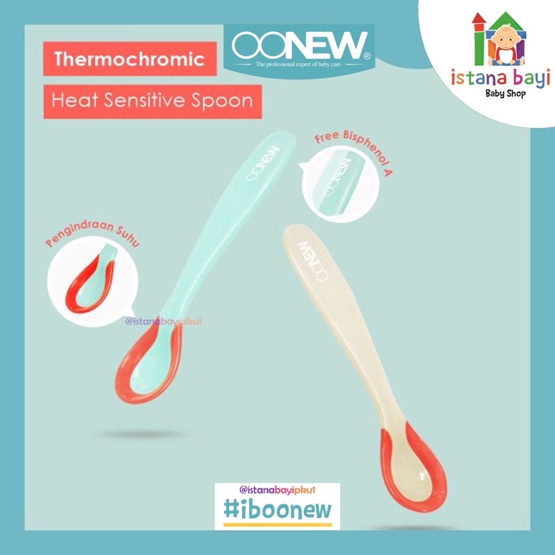 Oonew Thermochromic Heat Sensitive Spoon/sendok makan bayi/sendok anti panas