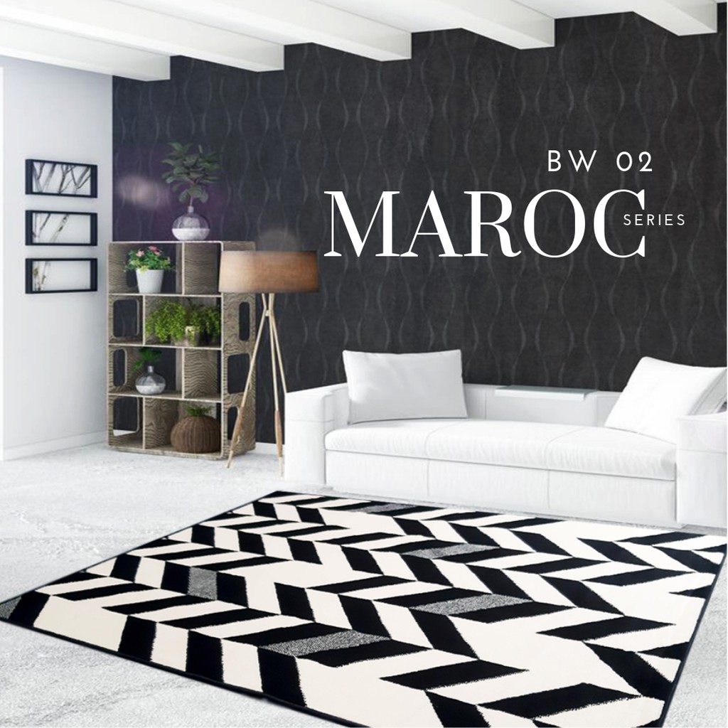 KARPET MAROC 210X300 BW02 MONOKROM